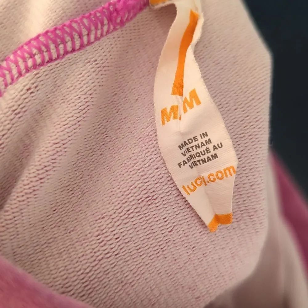 Lucy pink purple cowl neck activewear sweatshirt - Picture 3 of 3